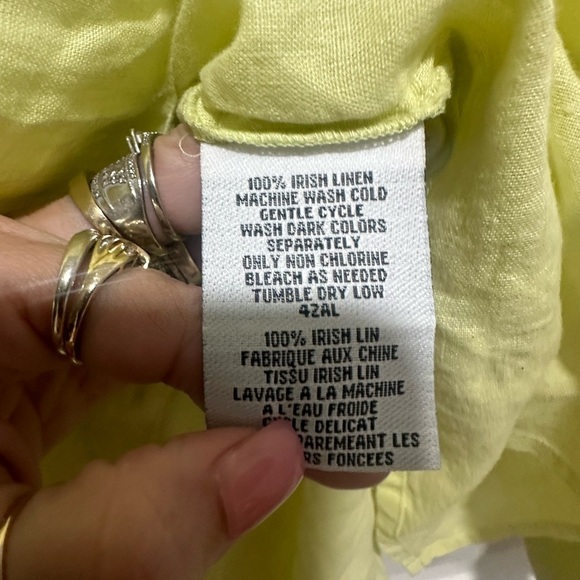 Eileen Fisher Irish Linen Button Down Top Size Medium Oversized Lagenlook - Picture 4 of 6